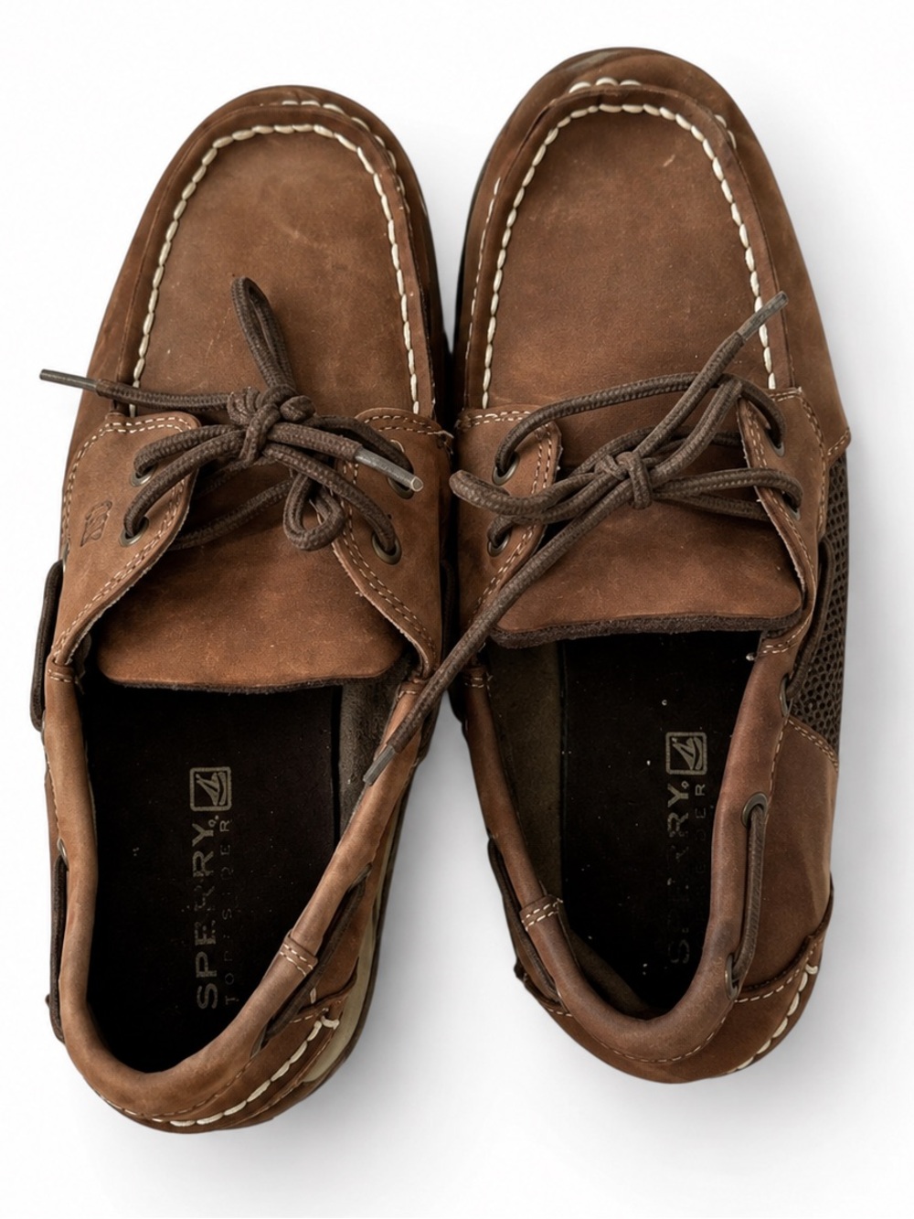 Sperry Top-Sider Intrepid Boys 5.5M Dark Brown Leather Boat Shoes YB25328A